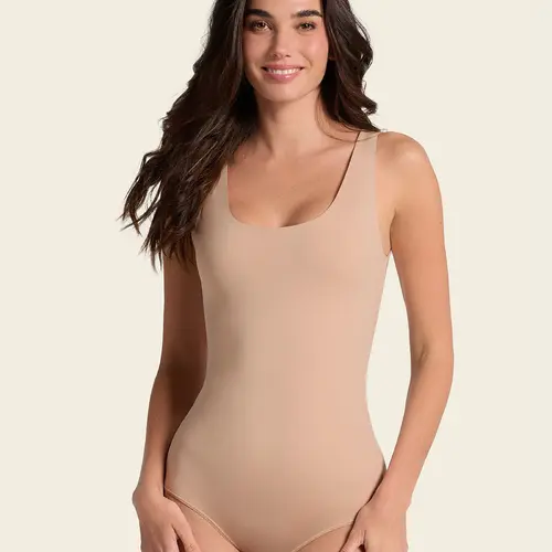 Leonisa Bare Boldly Plunge Classic Sleeveless Shaper Bodysuit