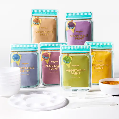 Jar Melo Washable Finger Paint Powder for Toddlers, 6 Natural Vegetable Colors, Just Add Water, Non-Toxic Kids Finger Paint, Sensory Art Activity for Toddlers & Kid,sohochic