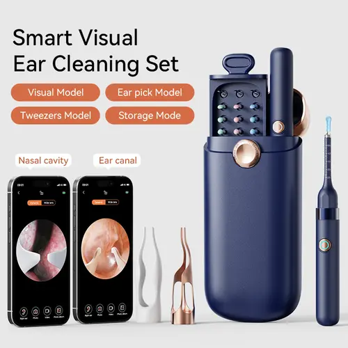 [DealsForYouDays] Silicone Ear Wax Removal Kit with 12 MP HD Camera, Portable 360° Wide-Angle Ear Cleaner, Type-C Rechargeable, Waterproof Endoscope for iOS & Android, Earwax Remover for Adults,sohochic