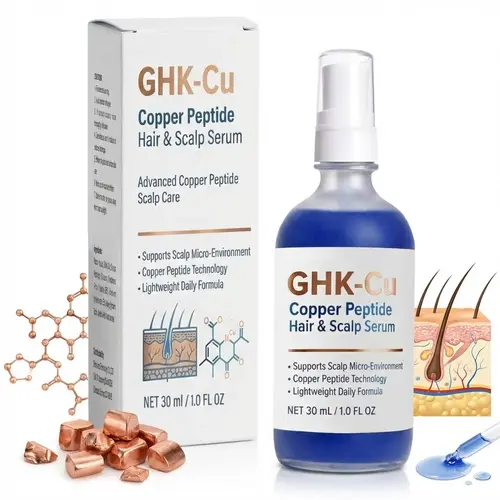 GHK-Cu Copper Peptide Hair & Scalp Serum - 30 ml Gentle Nourishing Haircare, Strengthening Hair, Scalp Care, Cruelty-Free Lightweight Daily Adult Follicle Vitality Treatment