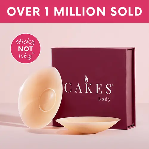 Sticky CAKES Circles Non-Toxic Silicone - Adhesive-Free Nip Nook Reusable for 5 Wears Seamless Coverage Womenswear Bra - Product provides coverage not lift