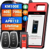 Autel MaxiIM KM100E Proğramming Car Diagnostic Scan Tool, Auto VIN Scanner, Built-in APB112, OBD Learning On 95% Car, Free Lifetime Updates, Same as KM100/KM100X Lite of IM508S IM608 PRO 2,father'sdaygifts,car accessories,toolupgrade