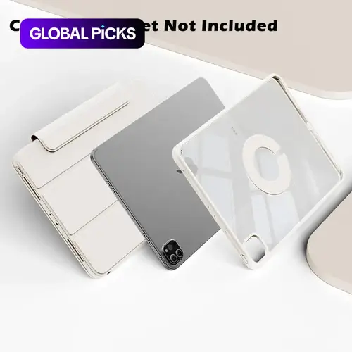 KENKE Magnetic Detachable 360° Rotatable Shockproof Protective Tablet Case, Tablet Casing, Tablet Protective Cover, Tablet Accessories for iPad 10th Gen, 2025 A16, M4 Pro 11-Inch, Mini 6, A17 Air, M3 Air #GLOBAL PICKS