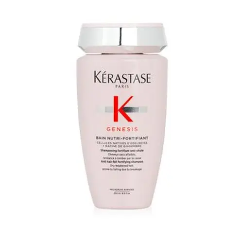 Kerastase Genesis Bain Nutri-Fortifiant Antihairfall Fortifying Shampoo - Haircare for Dry, Weakened Hair Prone to Fall Due to Breakage, 250ml, Antihairfall Shampoo
