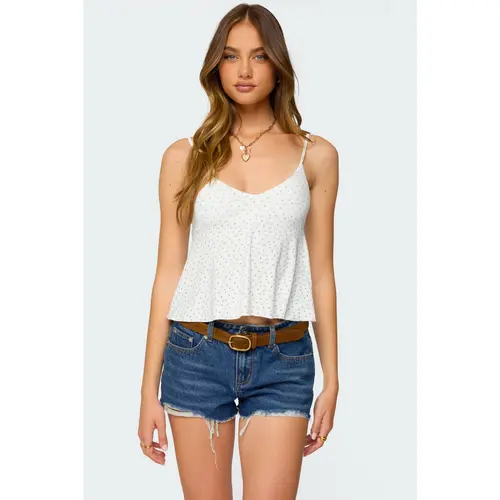 Kelli Floral Babydoll Tank Top