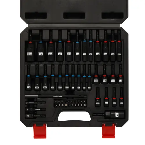 CASOMAN 55-Piece Magnetic Nut Driver Set with Magnetic Screwdriver Bits for Impact Drill - Deep, Shallow, Metric/SAE, Bit Extension Bar, Socket Adapters, Wing Nut Driver, Tool Box - Manufacturer Warranty tool upgrade,toolupgrade