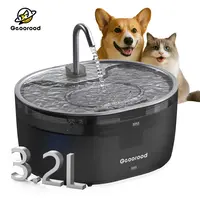 Geoorood Cat Water Fountain - 304 Steel Top Automatic Water Feeder, 3.2L Large Capacity, Dual Flow Modes, 30-Day Leak Free Pet Fountain for Multi-Cat Homes, Easy to Clean