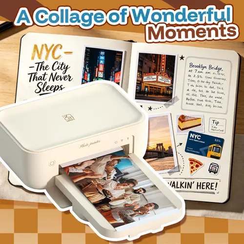 4x6 Desktop Wi-Fi Photo Printer, Dye Sublimation Home Picture Printer, Wireless Color Photo Printing for iPhone & Android,CP4100 Photo Printer, Family Album Ideal Gift for Mom Birthday