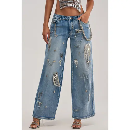 THE BEST ONE YET RELAXED FIT BLING DENIM JEANS