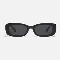 QUAY - VIBE CHECK Sunglasses - Black Square Frame with Flush Lens Construction & Universal Nose Pads for Comfort