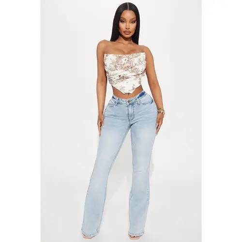 Lost Without You Soft Stretch Bootcut Jeans - Light Wash