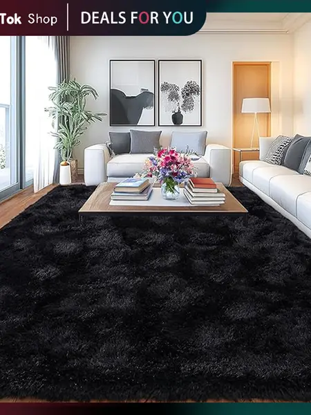 【Back to School】MUGORN Multi-Size 3-Layer Super Soft Shaggy Fuzzy Rug, Modern Minimalist, Hand-Washable, Modern Shaggy Rug for Bedroom, Dorm Room Decor, Home Furnishings rugs for living room carpet