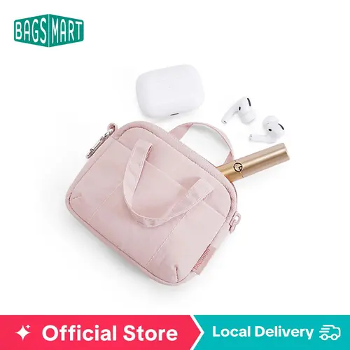 BAGSMART Mini Tote Bag Set Earphone Bag and Coin Purse Simple Portable Design tiktokshopsummersale tiktokshopbacktoschool