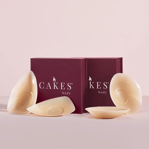 Day to Night Bundle - sticky CAKES circles + sticky CAKES triangles set - The "sticky not icky" triangle nipple covers designed for deep vees and swim