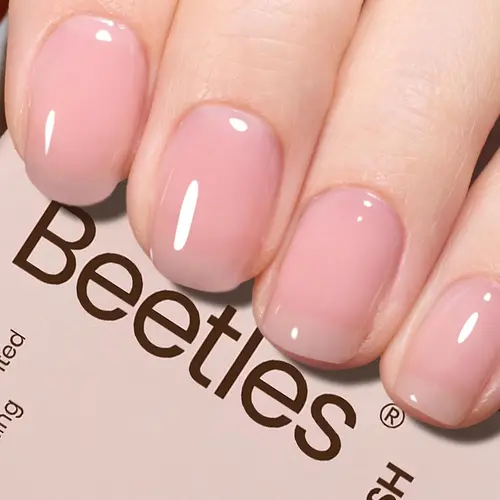 Beetles Nude Pink Gel Nail Polish, 15ml Neutral Sheer Pink Jelly Gel Polish Translucent Effect Nail Concealer Spring Summer Color Soak off UV French Nail Art Design DIY Manicure Gift for Women, Nail Care, Gloss