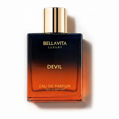BellaVita Luxury’s Devil | Perfume for Men | Gourmand, Cedar, Vanilla & Musk  | EDP | Woody, Spicy & Long-lasting | Premium Fragrance | 3.38 Fl.oz Aromatic Amberwood