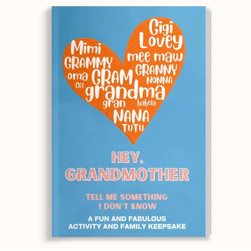 LARKINROAD Grandma Journal - Soft Cover Book with Colorful Fun Design, 50+ Creative Prompts, New Grandmother Keepsake Book, Mind-Active Keepsake, Meemaw Gift, Beautiful Bridge Between Generations, Ideal for Birthdays