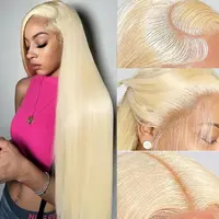 613 Blonde Lace Frontal Wig 13x6 HD Transparent Human Hair Wigs For Women Can Be Dyed Pre Plucked With Natural Hairline Colored Wig