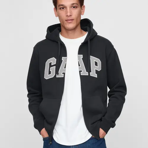 Gap Men's Adult VintageSoft Arch Logo Zip Hoodie  - Gender Neutral