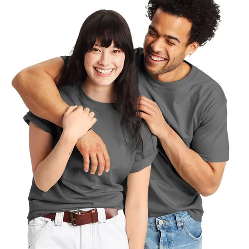 Hanes Beefy-t Unisex Heavyweight Cotton T-shirt Comfortable Fit Soft Stretch Fabric Breathable Short Sleeve Crewneck O5180