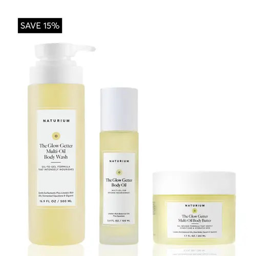 Naturium The Glow Getter Collection - Body Set of Body Wash, Lotion, and Body Oil Shea Coconut