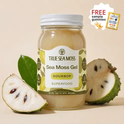 True Sea Moss Soursop Sea Moss Gel – Rich in Essential Minerals & Vitamins – supports vitality
