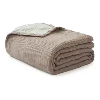 Simple&Opulence Cotton Muslin Blanket for Bed and Couch Soft Lightweight Breathable 4 Layering Gauze Blanket Home Décor for All-Season,summerwins,back to school,back to school shopping,home decor,tiktokshopsummersale,sohochic
