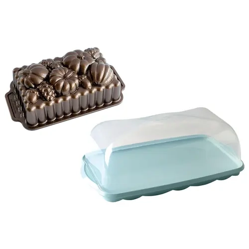 Nordic Ware Harvest Bounty Loaf Pan & Loaf CakeKeeper