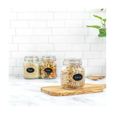 JoyJolt Glass Jars Storage Canister with Lids -32 oz