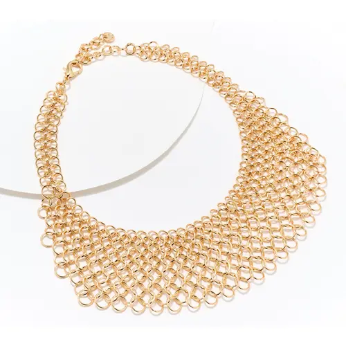 Susan Graver Metal Mesh Statement Necklace