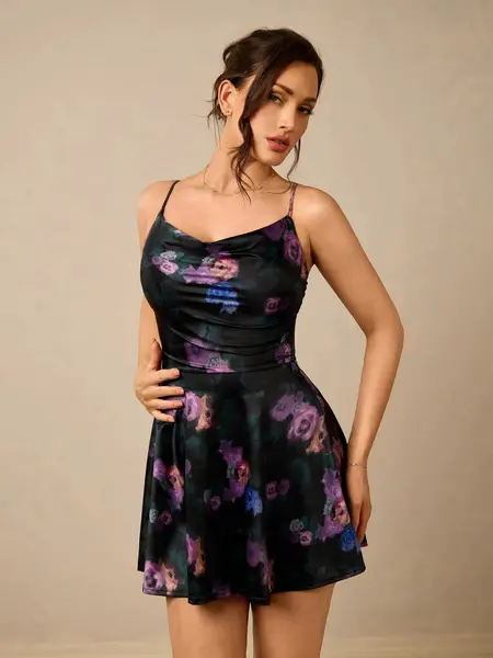 Popilush Sleeveless Built‑in Shapewear Dress With Tummy Control Bra Support Slim Fit Casual Party Short Dress Comfy Summer Vibe Daily SohoChic Going Out Fashion Outfit