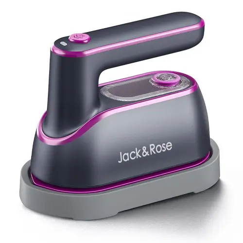 sohochic Jack&Rose 2-in-1 Portable Steam Iron - Fast Heating, 150ml Water Tank, Large Soleplate, Compact, Lightweight, Travel-Ready, Steam Machine Great for Home Clothes Refresh & Use
