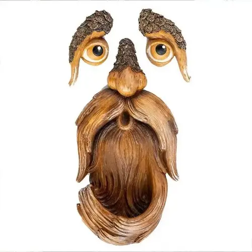 Outdoor Tree Face Bird Feeder, Bird Feeder House, Creative Tree Hole Design Bird Feeding Tool, Garden Art Resin Craft, Outdoor & Indoor Garden Yard Decor