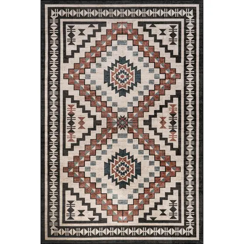 Calli Southwestern Rectangle Medallion Decorative Indoor Rug - SplashGuard, Power Loomed, Machine Washable Entrance Rug with Southwestern Flair for Home Rooms Decor