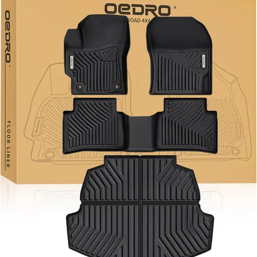 【toolupgrade】YITAMOTOR Floor Mats & Cargo Mat Fit for Toyota Corolla 2025-2020, TPE All-Weather Custom Fit Corolla Car Mats 1st & 2nd Row with Cargo Liner Full Set Automotive Accessories, Black