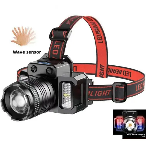 Rechargeable Headlamp, 150000 Lumens Super Bright LED Head Lamp with 5 Modes,Adjustable Head Lights for Forehead, Long Runtime Waterproof HeadLamps for Camping Hunting Hiking waterproof headlight