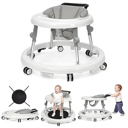 Baby Walker Foldable with 9 Adjustable Heights, 7-18 Months  Baby Walkers, with Wheels Portable Anti-Rollover,Rolling portable design, Walkers For Babies, Infant Walker,backtoschool, glowup, Anti Fall Walker,Childrens Walking Assistant,sohochic