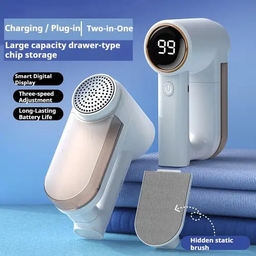 2026 Upgraded Electric Fabric Lint Remover - Static-Eliminating, Compact Cordless Rechargeable, USB Charging, Handheld for Quick Touch-Ups, Mini Compact Travel, Lint Off Blankets, Suitable for Clothes, Mother's Day Gift