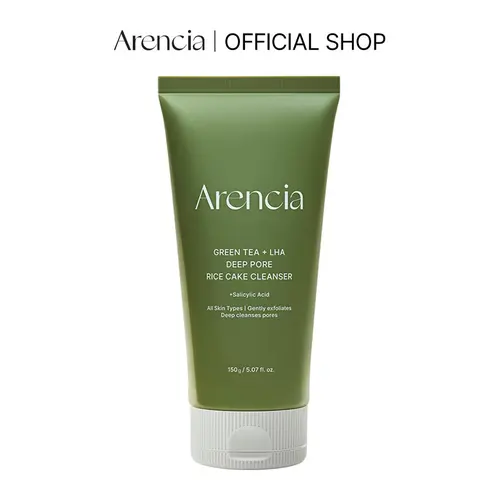 Green Tea & LHA Deep Pore Rice Cake Cleanser 5.29oz - Gentle Exfoliation & Moisturizing Formula for Sensitive Skin
