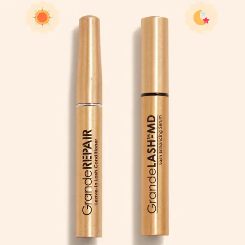 Lash Combo Dream Duo: GrandeLASH-MD Lash Enhancing Serum + GrandeREPAIR Peptide Lash Leave-In Conditioner Bundle - Cruelty Free Eyelash Enhancing Set