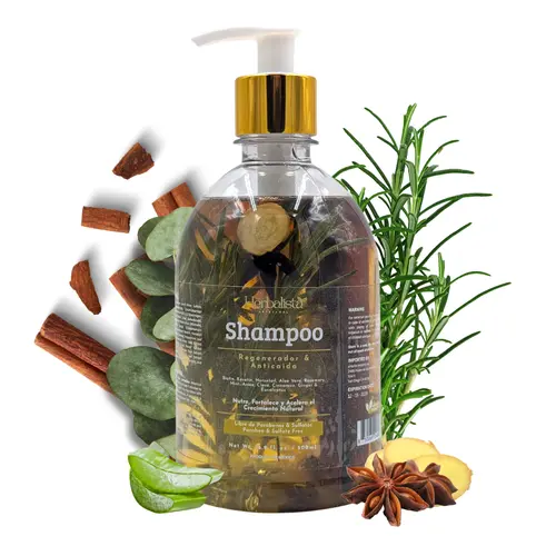 herbalista Rosemary & Aloe Gentle Hydrating Shampoo - Handmade Haircare Cleanser with Eucalyptus Scent, Spicy Cinnamon Infusion, Aloe Hydration, Herbal Aroma, Plant-Based Scalp Care, 500ml for All Hair Types