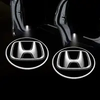 KLIFE LIMITED 2Pcs HD LED Car Door Welcome Logo Projector Lights - AAA, Auto Pedal Sensing, DIY Install LED Lights for Honda Civic, Fit, Accord, City, Vezel, CR-V, S660, Odyssey, HR-V - Car Decorating Auto Accessories,sohochic
