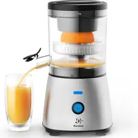 Hands-Free Electric Citrus Juicer – Stainless Steel, Compact & Easy to Use