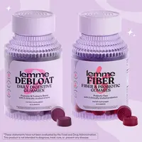 Daily Digestive Bundle - Lemme Fiber Gummies & Lemme Debloat Gummies, Fiber & Probiotic Gummies with Clinically-Studied SNZ 1969 & DE111 + Digestive & Gut Health Gummies with Clinically-Studied LactoSpore & DE111 Probiotics