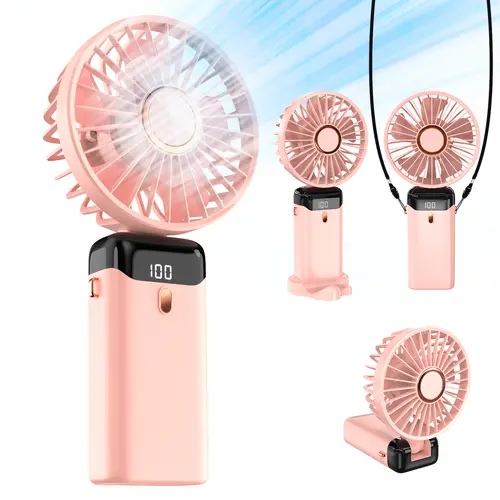 Personal Cooling Cordless Mini Handheld Fan - Collapsible, USB Port Rechargeable, Ideal for Travel & Outdoor Activities, Home Supplies Hand Fan