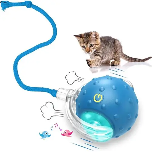 Cat Toy wiith 3 Adjustment Modes, Smart Automatic Moving Cat Ball Toys with Speedy Tail & Chirping Sound, Fun Toy for Indoor Cats & Kittens,Suitable for cats and dogs, pet toys,#SummerVibes #petlovers