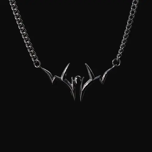 Anime Sukuna Necklace, 44cm Titanium Steel Pendant with Chrome Finish, Intricate Sukuna Iconic Markings-Inspired Anime Accessories,sohochic