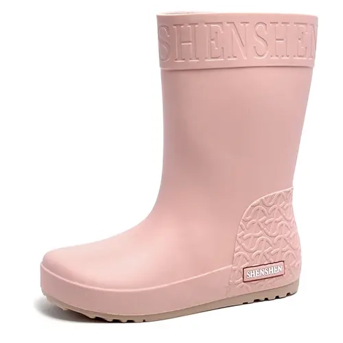Women's Fashionable Solid Color Rain Boots, Casual Waterproof Non-slip Rain Boots for Daily Wear, Stylish Rain Boots for Women & Girls, Walking Shoes, Waterproof Footwear, Waterproof Outdoor Footwear