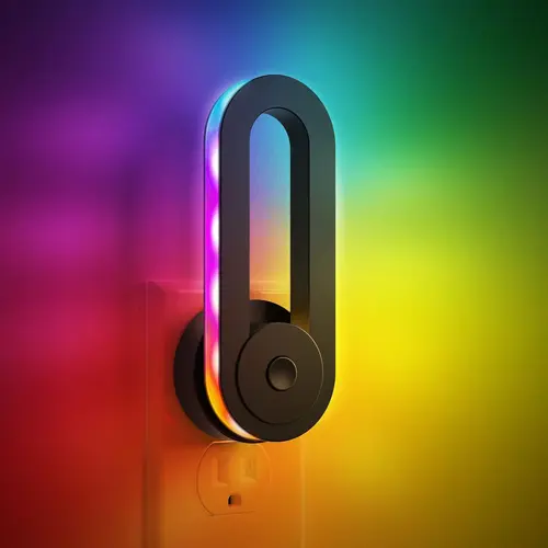 [Limited-time deal] Rainbow RGB Flowing Night Light with 3 Modes & 180° Rotatable Design Smart Sensor Decorative LED Lamp for Gaming Room Bedroom Nightstand,dorm essentials,home decor,home essentials,camping essentials SohoChic