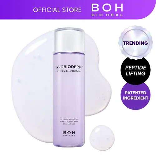BIOHEAL BOH Probioderm 3D Lifting Essential Toner 5.07 fl oz (150 ml) | Hydrating & Lifting Face Toner with 17-Peptide Complex for Firmness & Elasticity Probiotic Daily